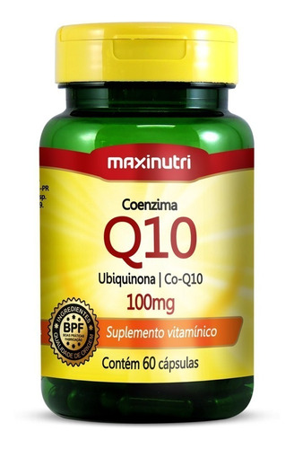 Coenzima Q10 (ubiquinina) 100mg 60cps Maxinutri