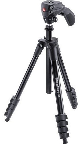Imagem 1 de 5 de Tripé Manfrotto Compact Action Black Mkcompactacn-bk 1,55 M