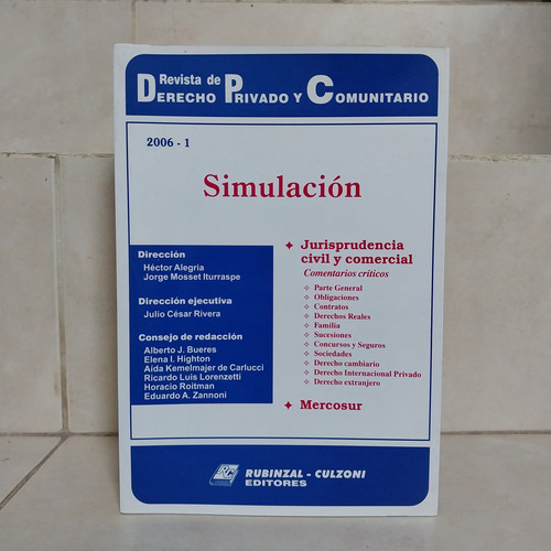 Revista Derecho Privado Y Comunitario 2006-1: Simulación