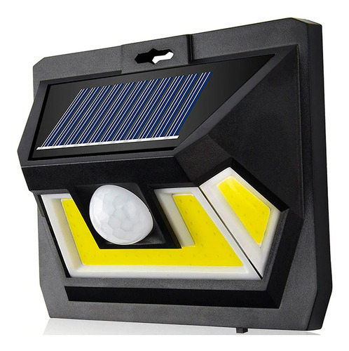 Lampada De Parede Com 32 Leds Energia Solar Luminária Preto