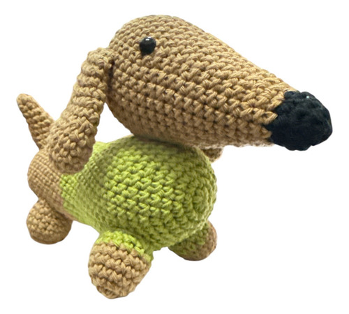 Amigurumi Muñeco De Apego Perro Salchicha - 13 Cm
