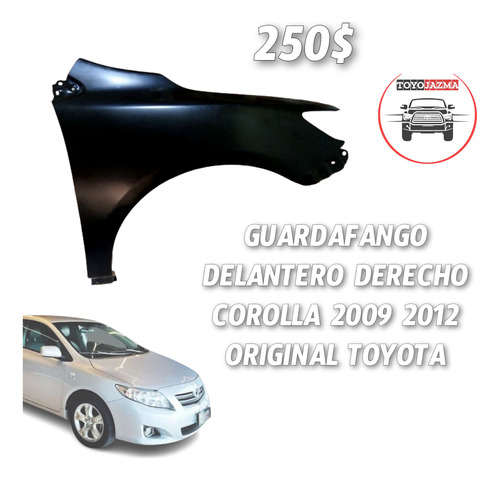 Guardafango Delantero Derecho Corolla 2009-2014 Original