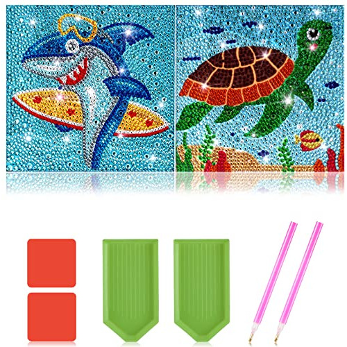 Juego De 2 Kits De Pintura Diamante 5d Niños Marco De ...