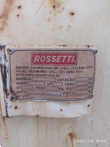 Caçamba Rossetti Meia Cana 20 Metros Basculante Traçado