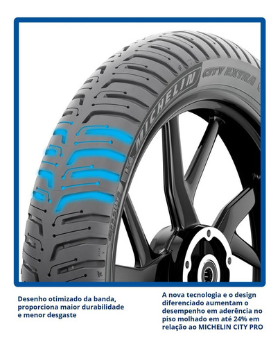 Par Pneu Titan Fan 80/100-18 + 100/90-18 City Extra Michelin