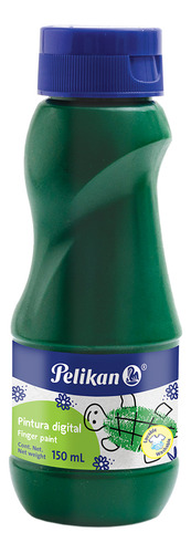 Pintura Digital Preescolar Dedos Pelikan 150ml Elegir Color Verde
