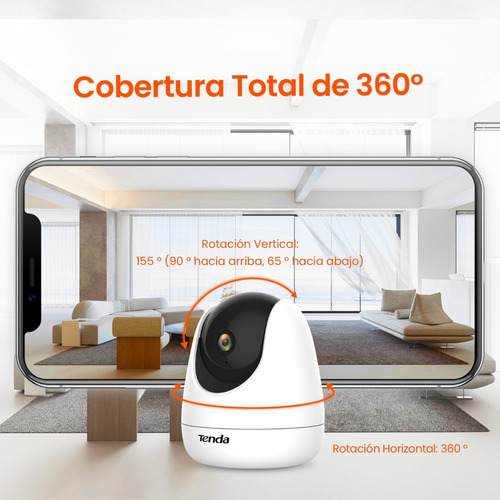 Imagen 5 de 8 de Camara De Vigilancia Tenda Cp3 1080p Hd Vision Nocturna 360