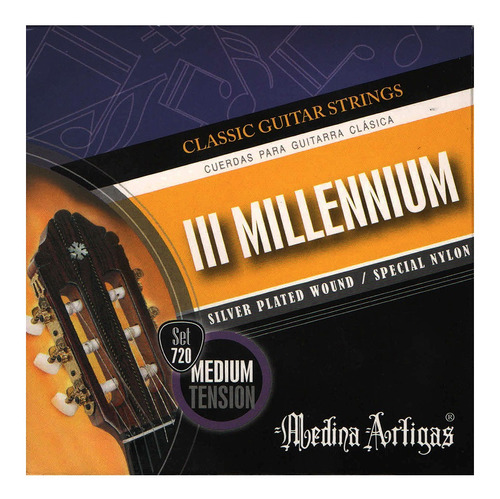 Encordado Guitarra Clasica Medina Artigas Millenium 3 720