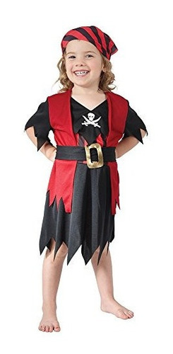 Bristol Novelty Disfraz De Niña Pirata Para Niños Pequeños