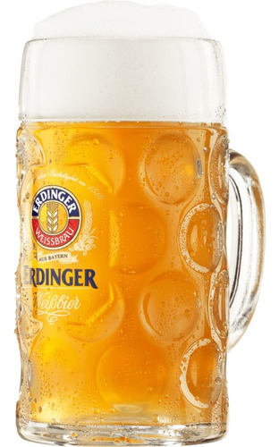 Caneca Vidro Personalizado Cerveja Alemã Erdinger 500ml