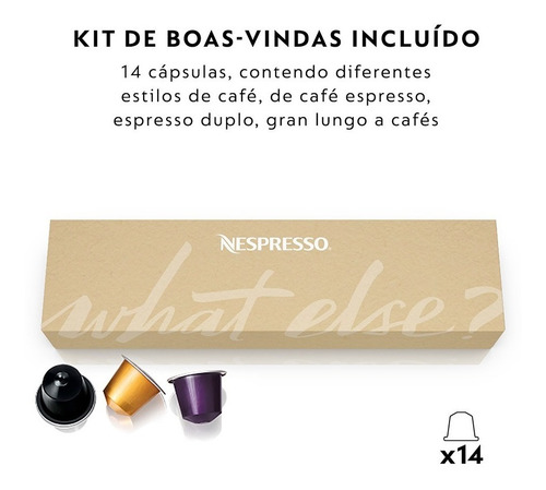 Nespresso Inissia Preta, Cafeteira 110v D40 Cor Preto