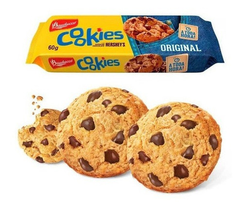Kit 3 Cxs Cookies Original Bauducco 12x60g=36un