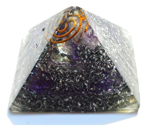 Pirámide De Orgon Orgonite Con Amatista Transmutación