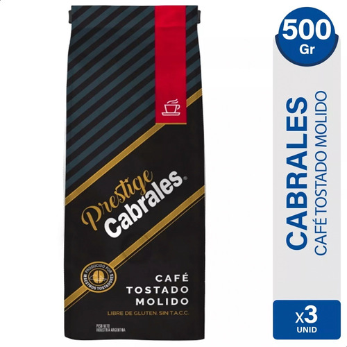 Cafe Cabrales Tostado Molido Prestige Kosher Sin Tacc - X3