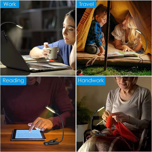 Luz De Lectura Cálida Con Clip Para El Cuidado De Los Ojos
