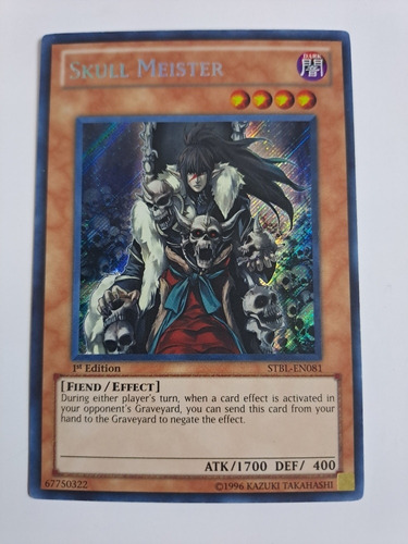 Skull Meister Stbl-en081 Secret Rare 1st Edition Yugioh 