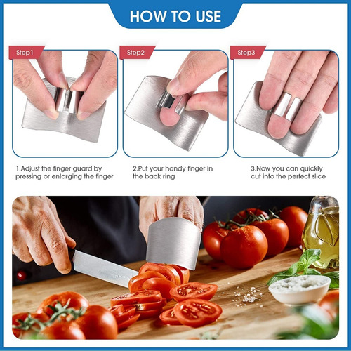 Imagen 5 de 7 de Protector Anti Cortes De Acero Inoxidable Para Dedos