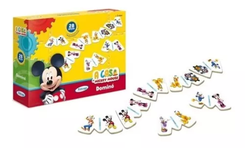 Jogo de Dominó Infantil - Disney Junior - Mickey - 28 Peças - Toyster