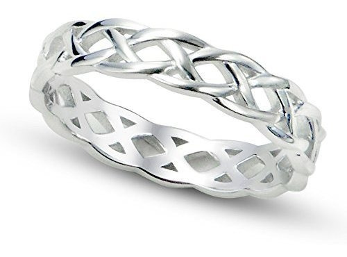 Metal Factory Sz 8 Sterling Silver 925 Celtic Knot Anillo De