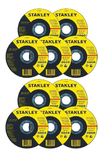 Disco De Corte Stanley Sta8063b P/ Amoladora 115x22x1,6 X10u