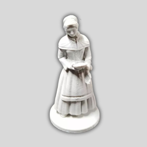 Miniatura Mujer Época Medieval, Escala 1/32, Color Blanco