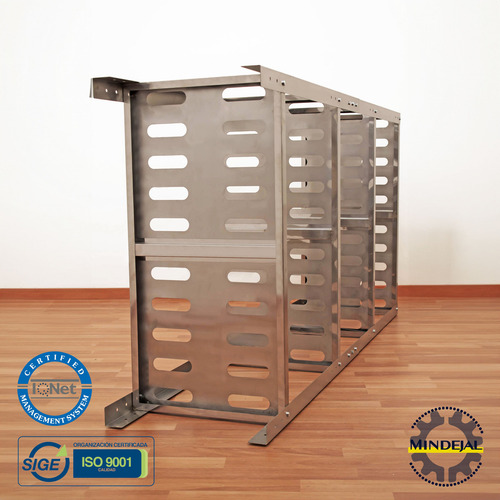 Anaquel Marimba 100% Acero Inoxidable Mindejal 90x45x180 Cm