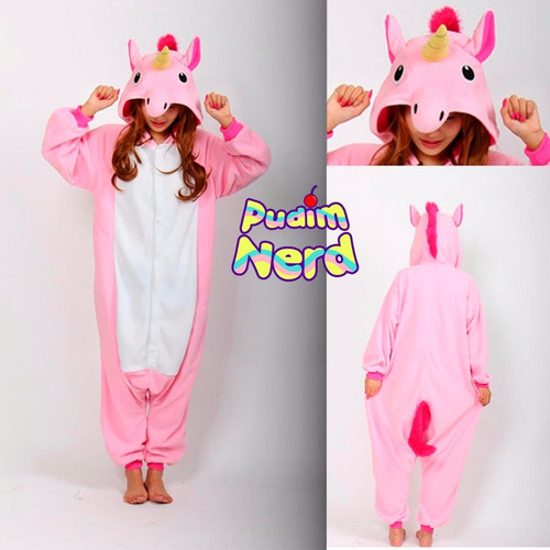 Unicórnio Rosa Pijama Macacão Kigurumi - Pronta Entrega