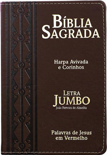  Bíblia evangelica letra grande jumbo com harpa cristã João Ferreira de Almeida JFA Editora CPP