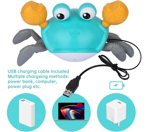 Juguetes Para Bebés De Cangrejo Gateando Con Música Y Luz, J