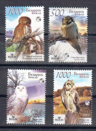 2007 Aves- Buhos- Bielorrusia (serie)- Mnh 