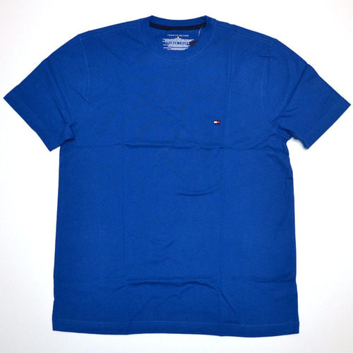 Camiseta Tommy Hilfiger Cuello Redondo 100% Orig Azul Cielo