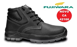 Bota Botina De Amarrar Bico Plastico Fujiwara Flex Ca 28104