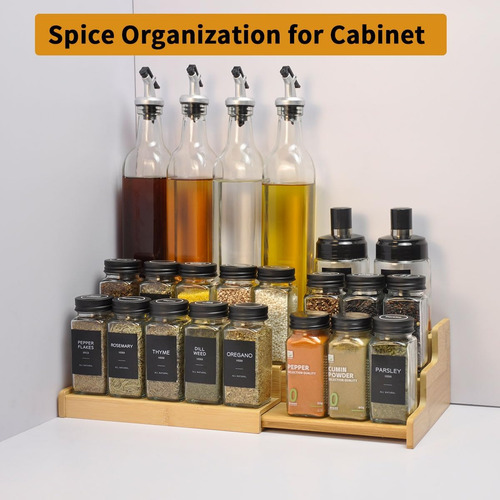 Jindowin Spice Rack Organizer Para Gabinete, Organización De
