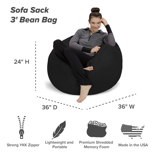 Felpa Ultra Soft Bean Bag Silla Silla Viscoelástica Be...