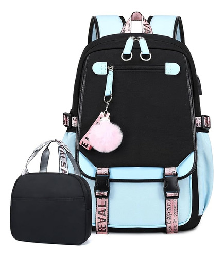 Mochila + Cartera Informal Para Niñas, Estudiantes, 21l - 05