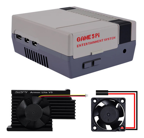 Gamepi - Capa Para Raspberrypi 5 Retrô