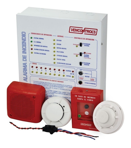 Imagen 1 de 6 de Combo Panel De Alarma Contra Incendio Vencontrols Vc-8xpress