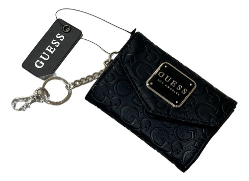 Guess Monedero Tarjetero Con Llavero Rosa Original