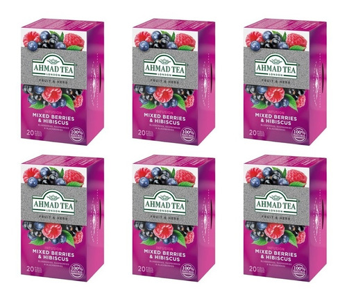 Ahmad Tea Infusión Mix Berries Frutos Rojos Hibisco (pack 6)
