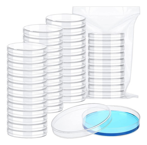 Paquete De 120 Placas De Petri De Plástico Estéril Con Tapa,