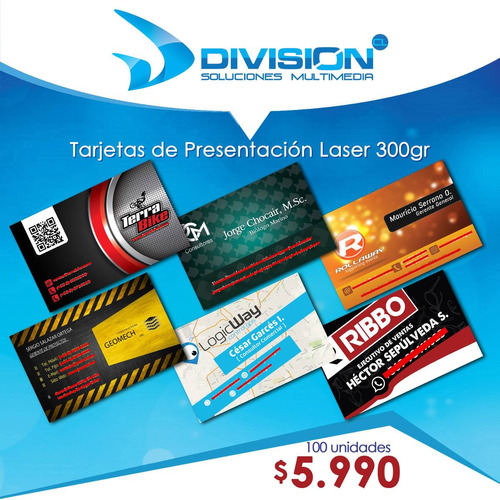 Tarjetas De Presentacion 300gr. Full Color. Alta Calidad Pro