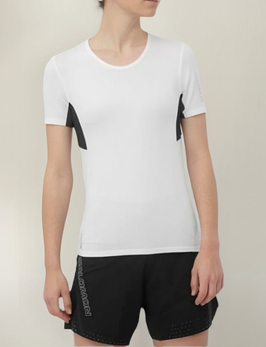 Playera Running Salomon S/lab Sense Blanco Mujer Lc2127100