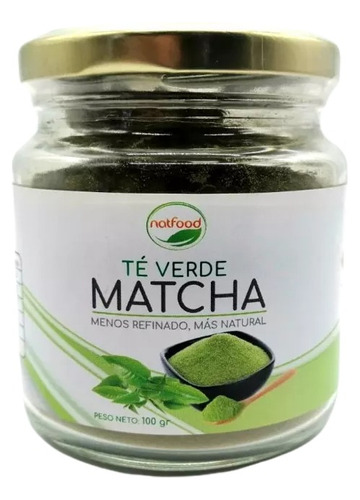 Te Matcha 100grs Verde Natfood Orgánico Infusión Natural