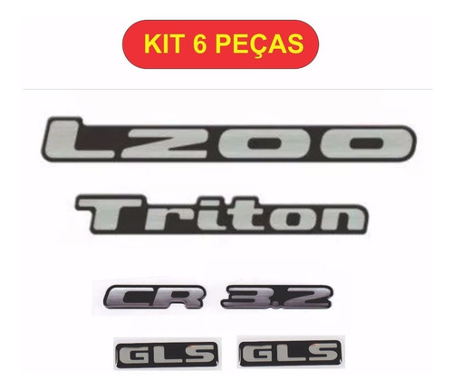 Kit Adesivo L200+triton+cr 3.2+gls Alto Relevo Otima Qualida