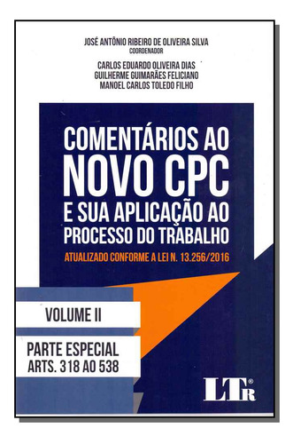 Libro Comentarios Ao Novo Cpc Vol Ii 01ed 17 De Silva Jose A