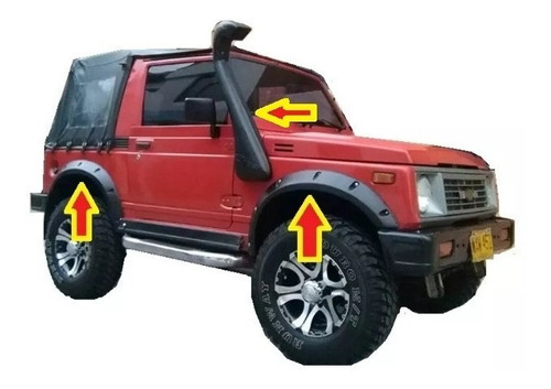 Imagen 3 de 7 de Kit Ampliaciones Y Snorkel Suzuki Sj410 - 413 Accesorios