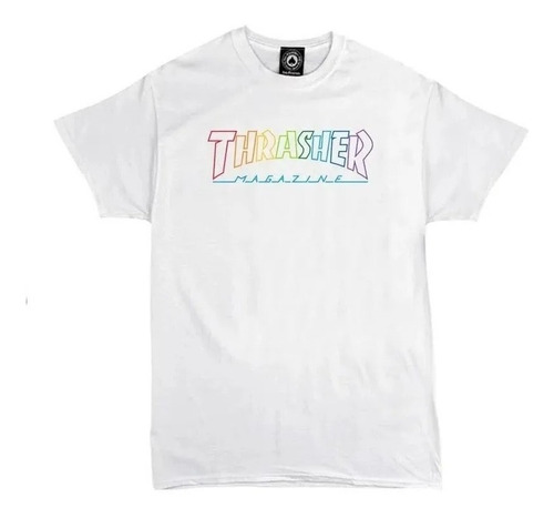 Remera Thrasher Magazine Raibow Outline Original T-shirt