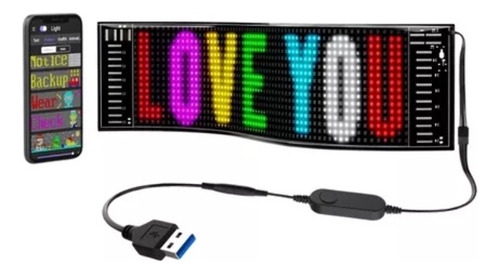 Letrero Panel Matrix Led Luminoso Flexible Rgb App +control