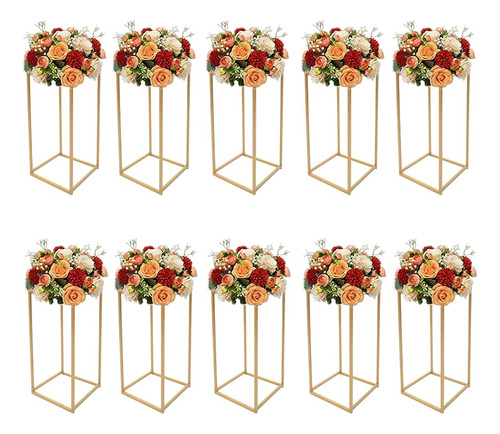 10pcs Pie De Flores De Boda Columna De Boda Soporte De Flore