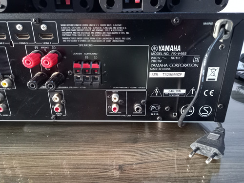 Receiver Yamaha Rx-v465 Imp 220v Caixa Sub Home Theater Hdmi